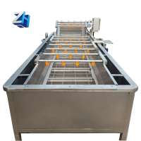 Automatic fruit and vegetable bubble washing machine for kitchen  carrot and apple cleaning equipment for farm