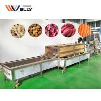 Fruit and vegetable brush washing machine farm machinery/ ginger washing line/ green onion cleaner