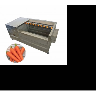 Small Scale Industrie Machine Washer With Brush Rollers For Carrot